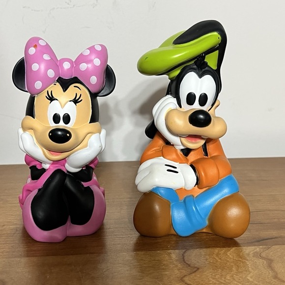 Disney Other - Disney Collectible Minnie‎ Mouse & Goofy Plastic Display Toys 4"
